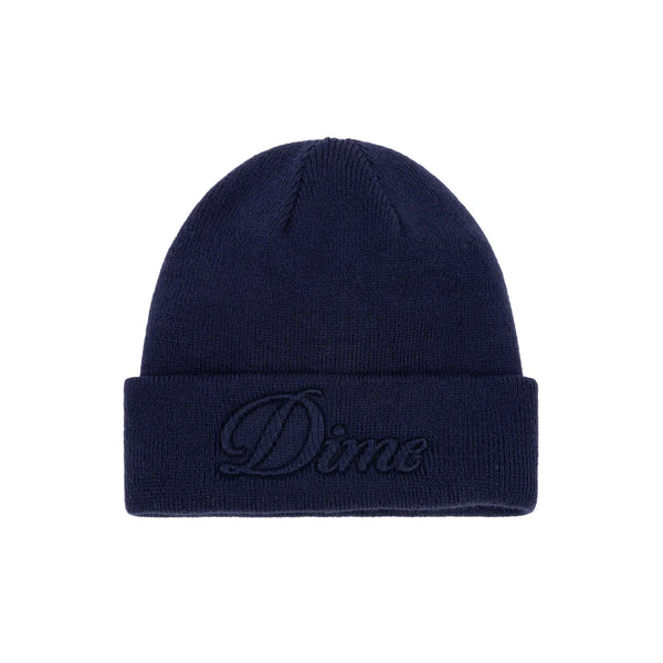 Dime - Cursive Fold Beanie (Navy)